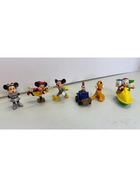 Lot Vintage Disney Mickey & Minnie Mouse PVC Figures Superhero Space Pluto Goofy